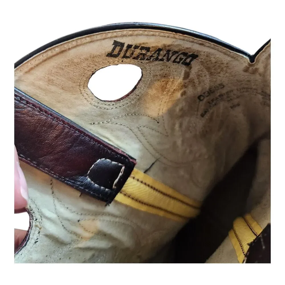 Durango D3585 Mens cowboy boots sz 10.5D leather western pointed toe dark cherry